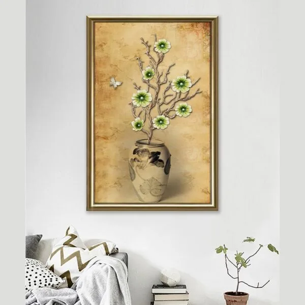 toto☽・:* 白薔薇と蝶｜シーグラスアート 1点もの インテリア Tranh trang trí - LAP Decor - Yêu ngôi nhà của bạn